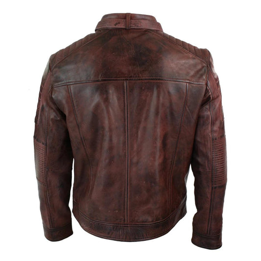Men’s Black Leather Biker Jacket