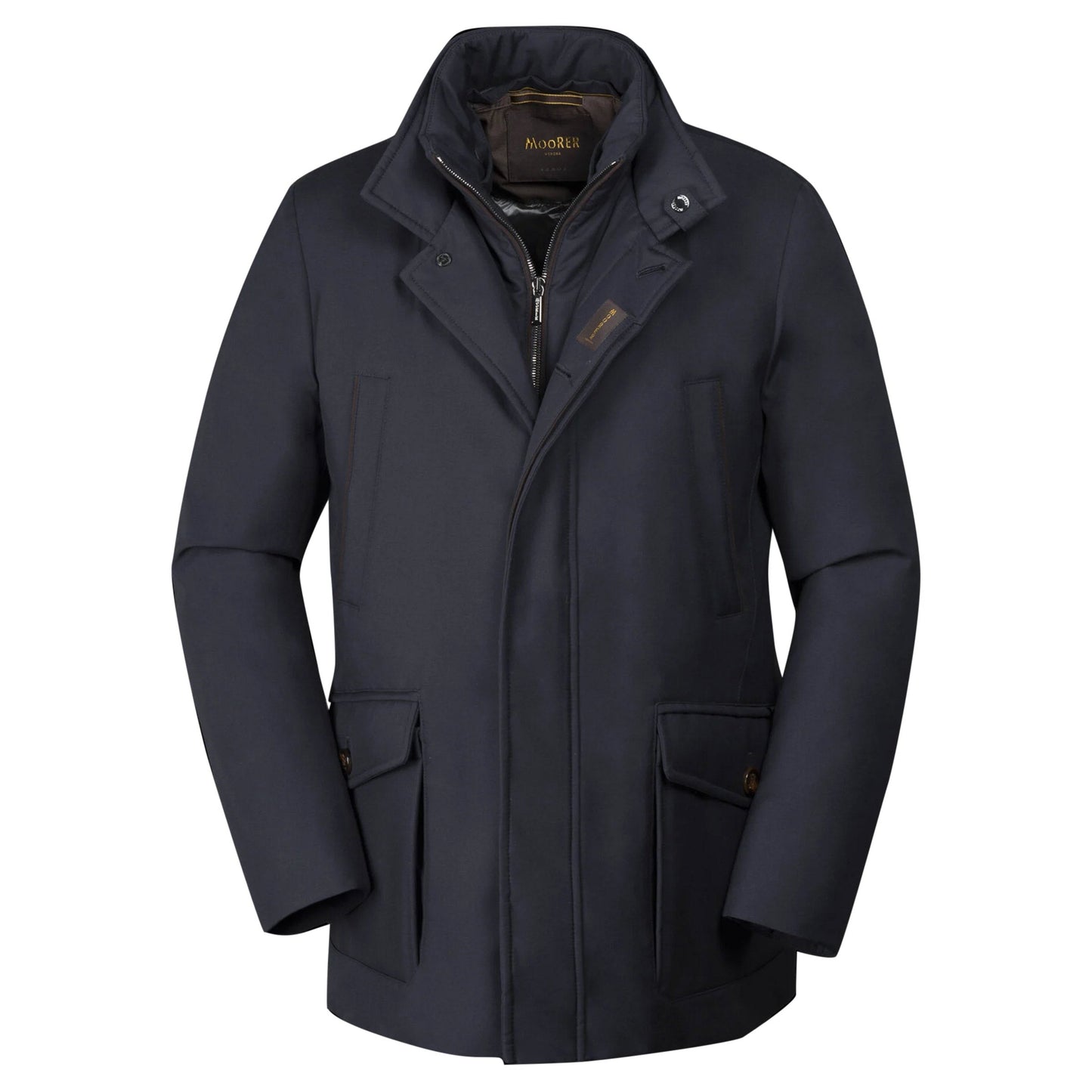 Men’s Dark Blue Long Down Jacket
