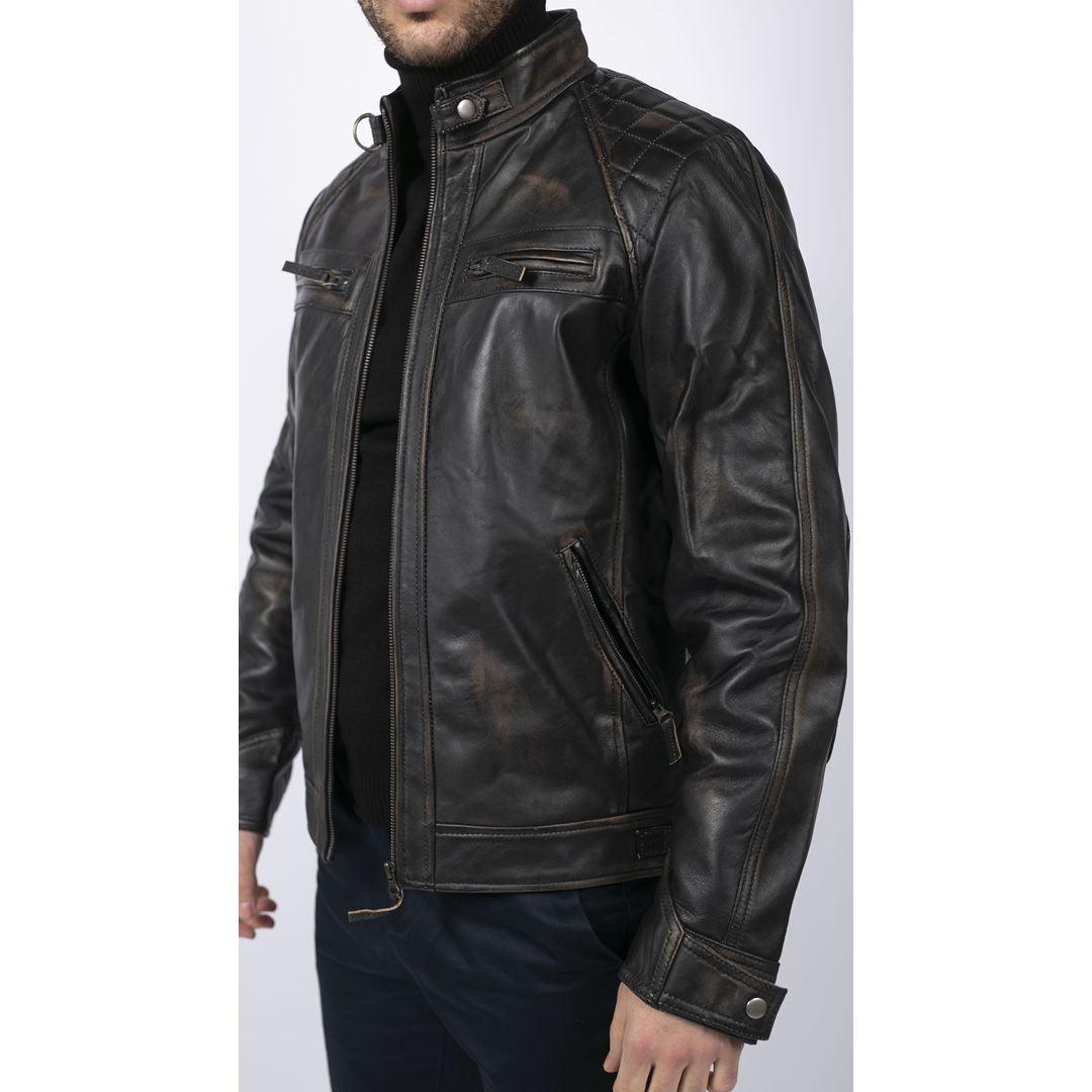 Men’s Retro Style Leather Jacket