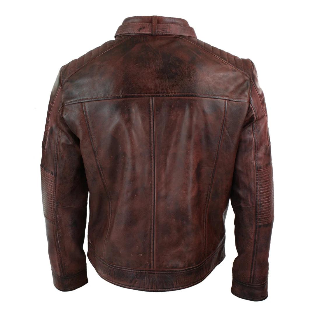 Men’s Black Leather Biker Jacket