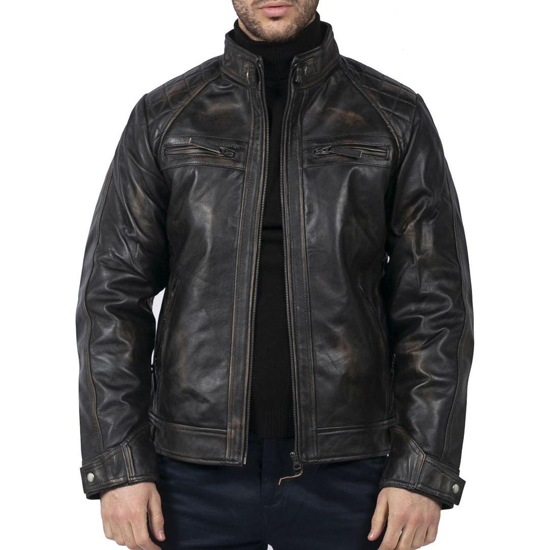 Men’s Retro Style Leather Jacket